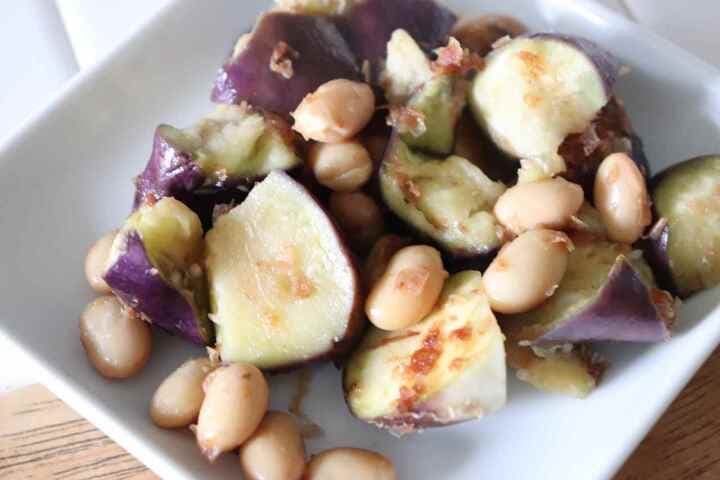 「大豆なすホットサラダ」レシピ！醤油＆かつお節でやさしい和の味わい