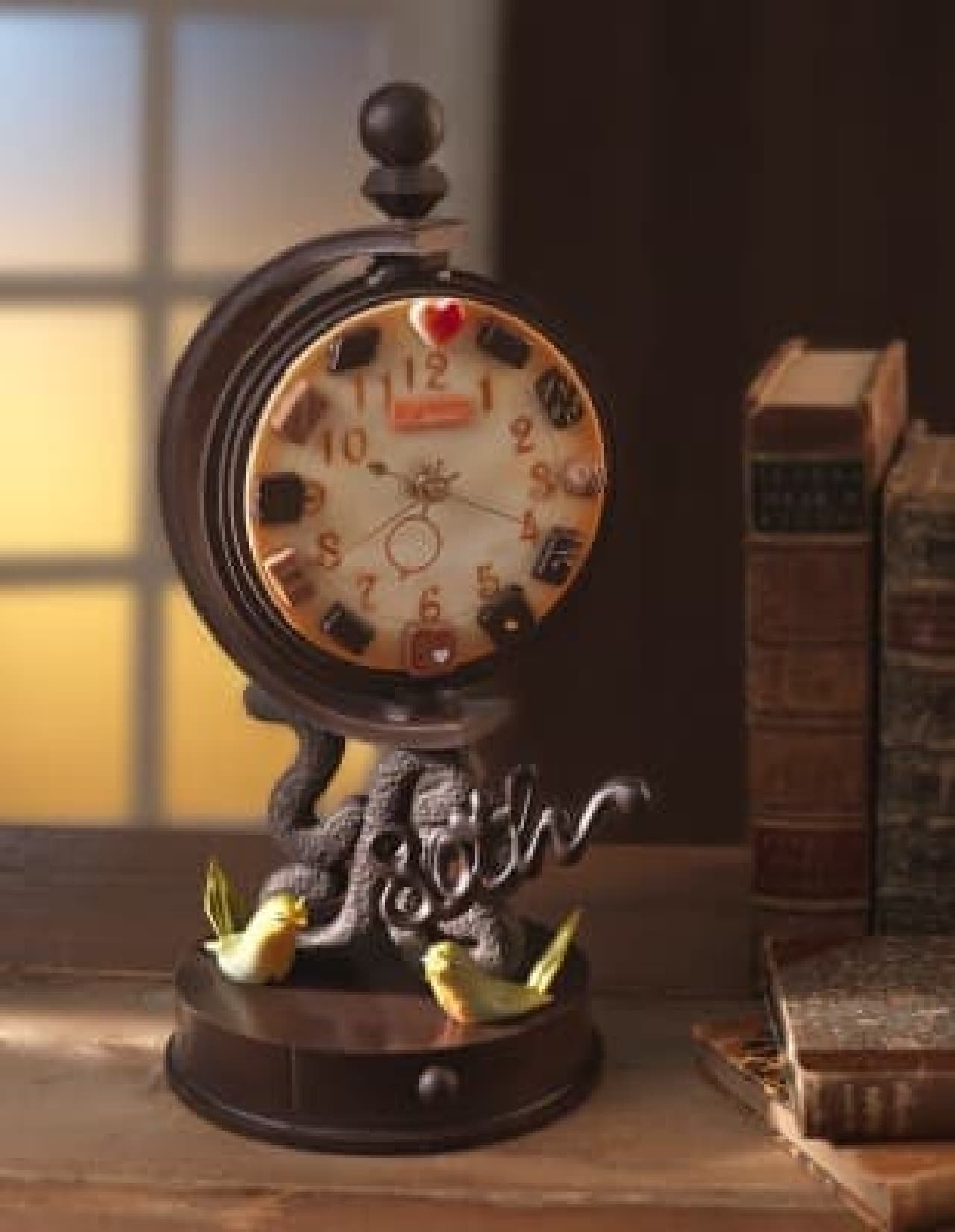 Introducing a cute retro clock made of chocolate