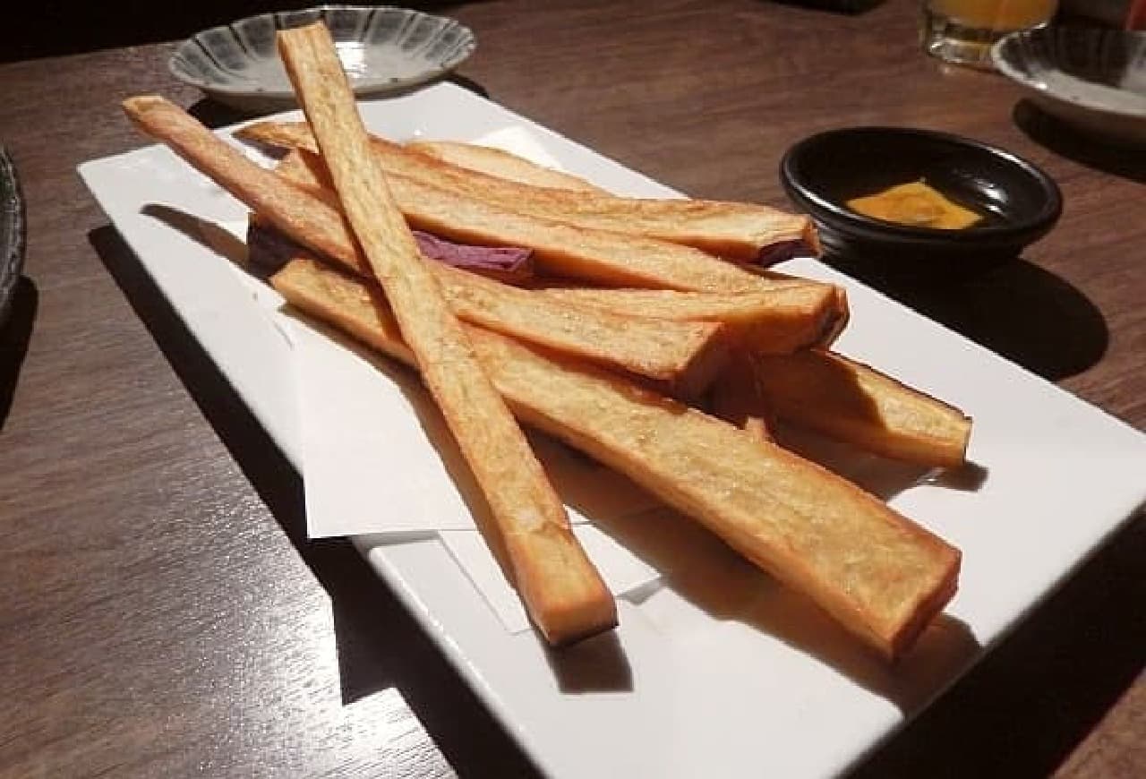 Long to sweet potato sticks are perfect for eating