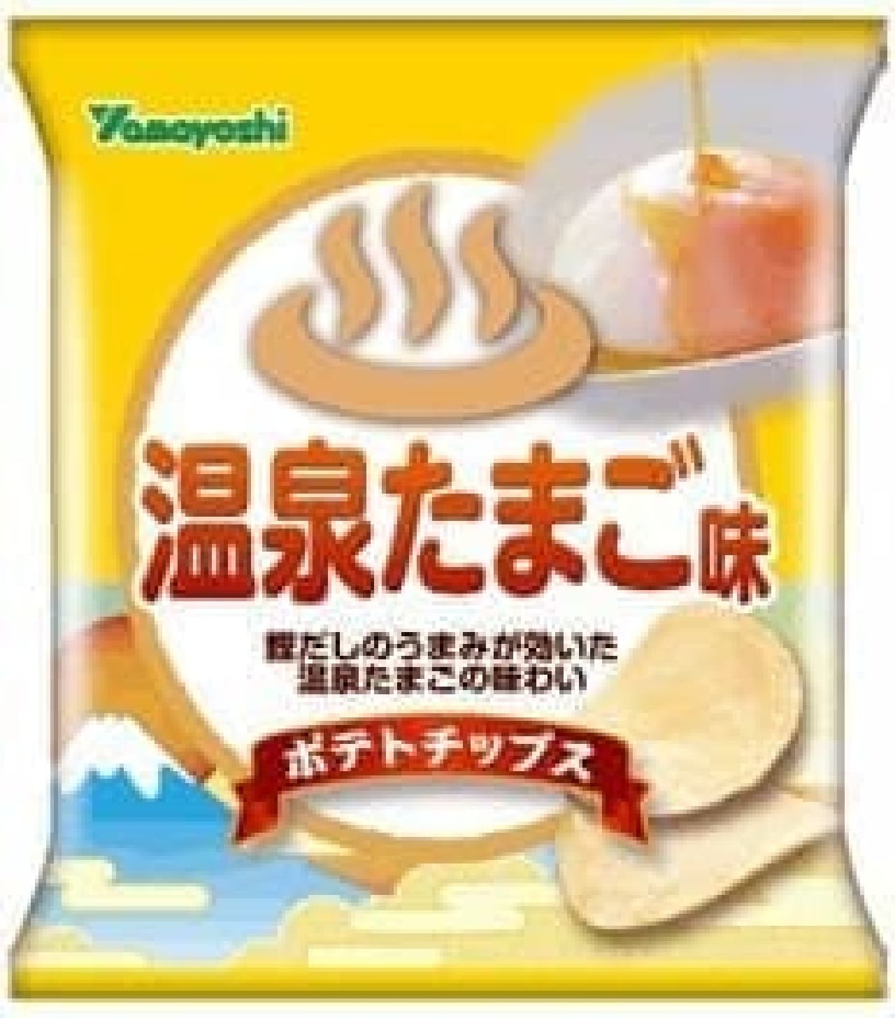 "Onsen tamago" flavored potato chips with bonito broth