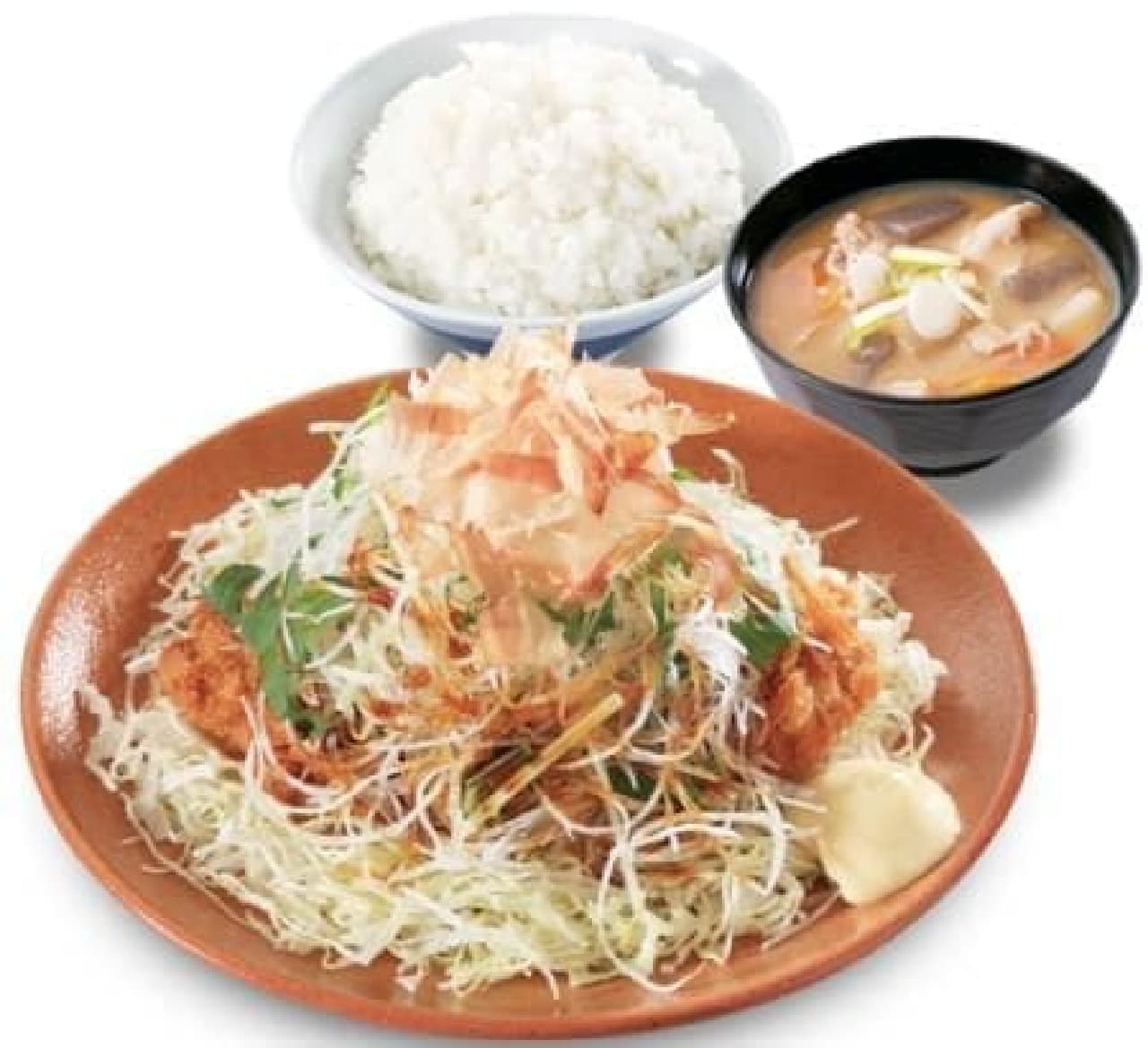 If you want to eat rice and chicken katsu separately, try a set meal