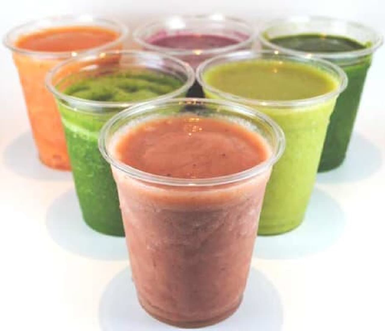 A wide variety of vegetable and fruit smoothies