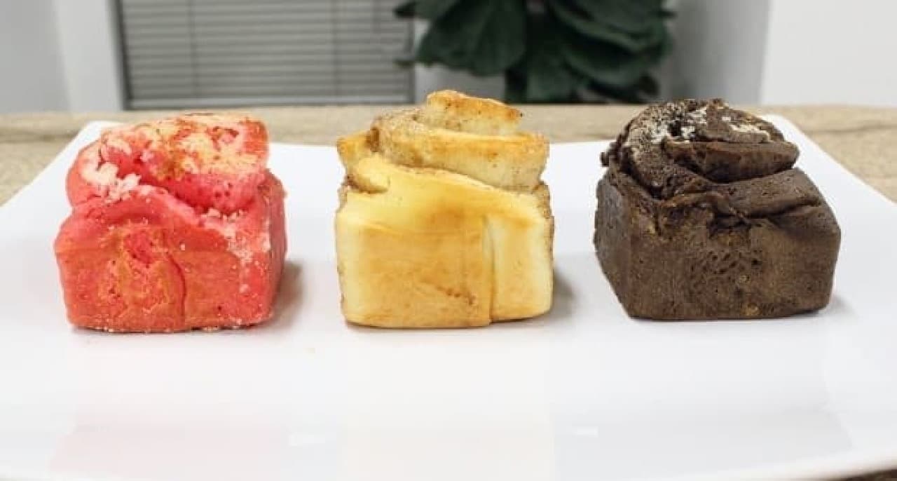 From the left, Franboise, Vanilla, Chocolat