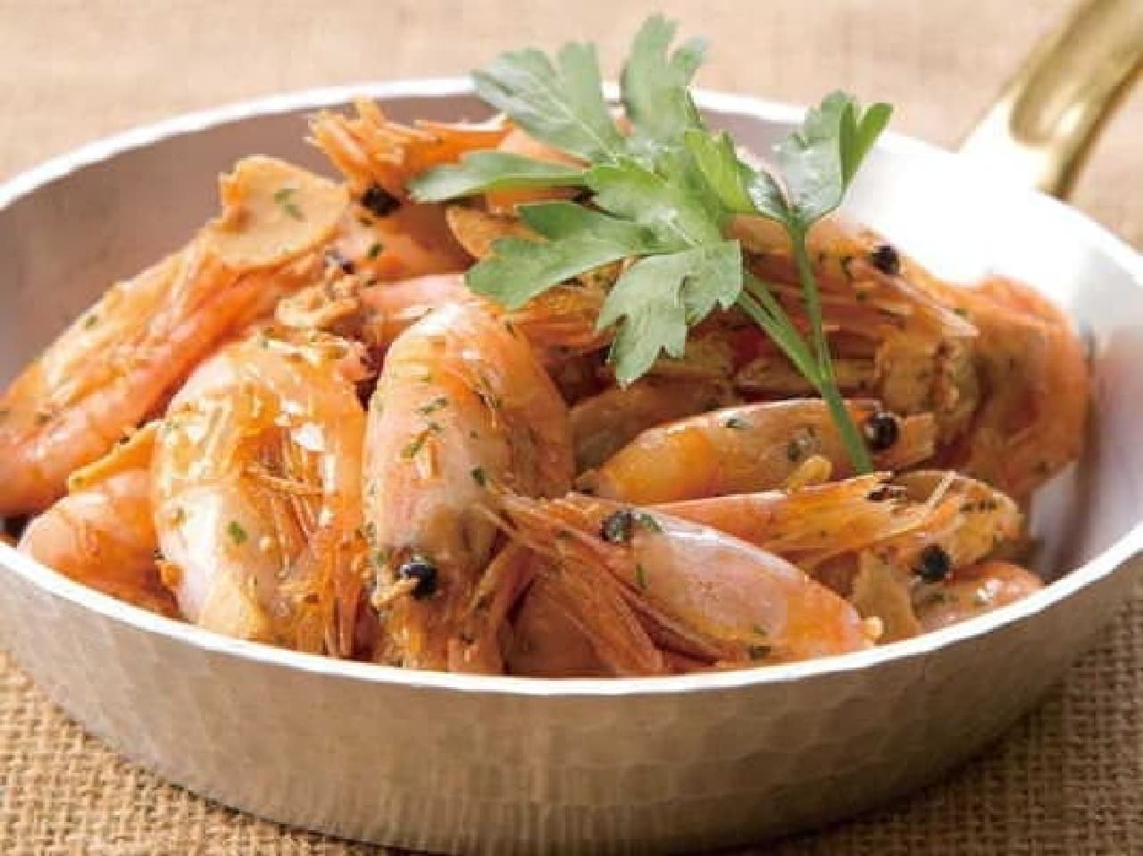 Hawaiian, North American, and Caribbean dishes are available! (The image is Hawaiian food "garlic shrimp")