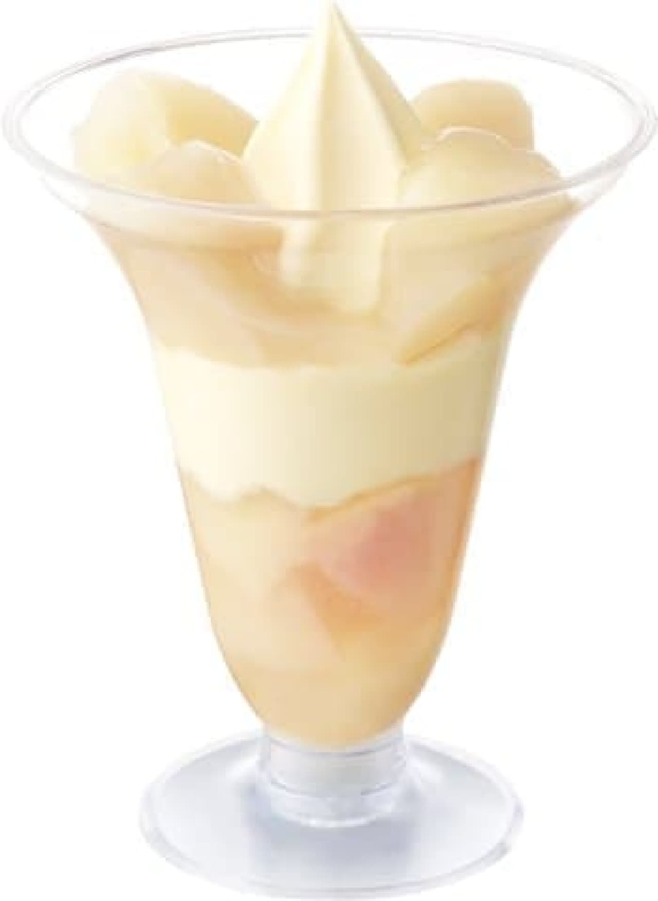 白桃×ソフトクリーム バニラの絶妙なハーモニー