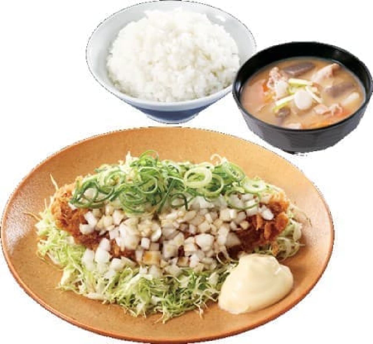Enjoy a set meal with rice and miso soup