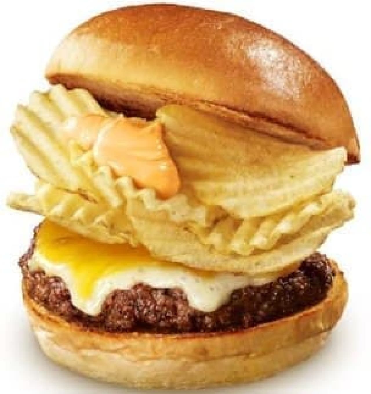 Exquisite Cheese Potato Chips Burger (Exquisite Cheeseburger Sauce)
