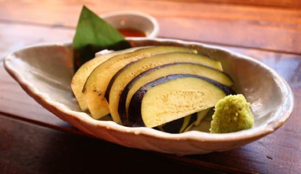 Sashimi of water eggplant, slightly sweet