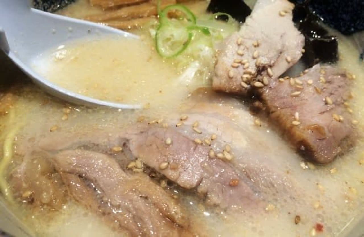 The umami and sweetness of char siu is also blended into the soup.