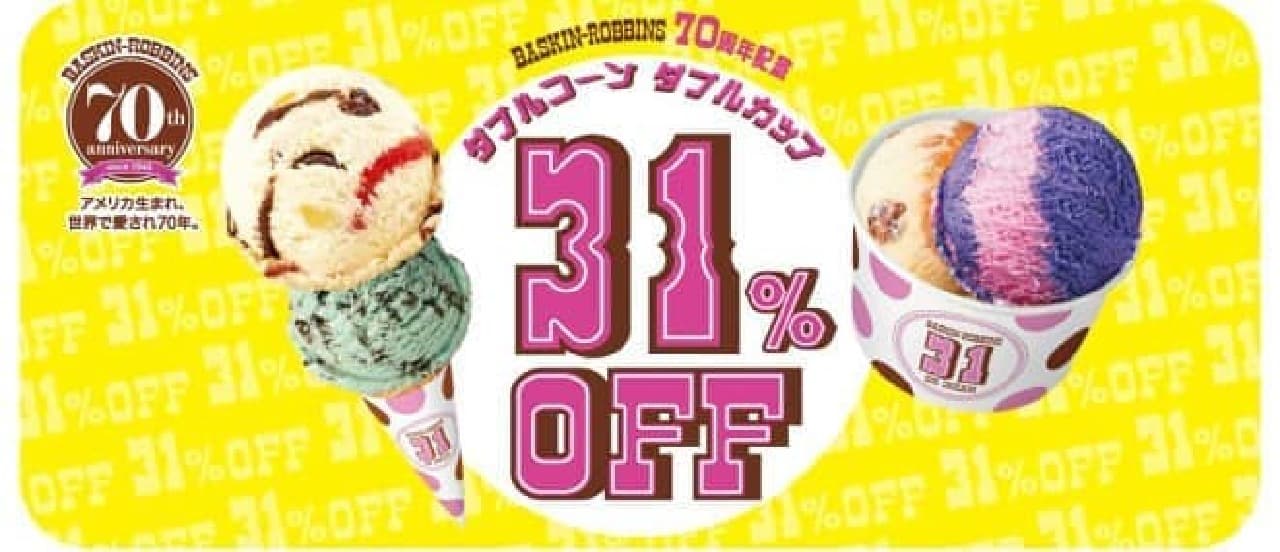 Double cup & double cone 31% off!