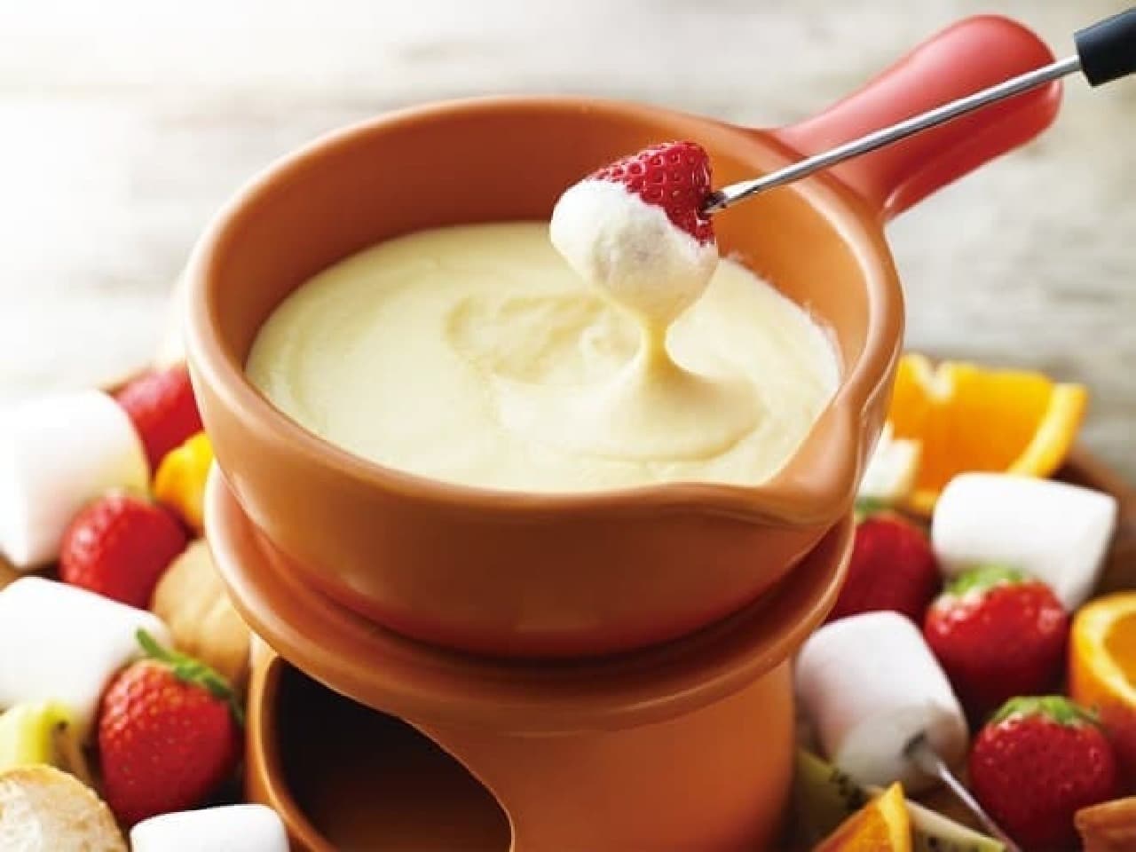 Sweet cheese fondue
