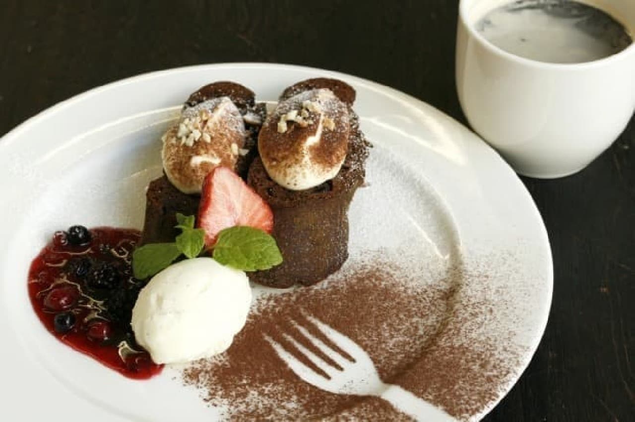 Dessert menu using chocolate baguette
