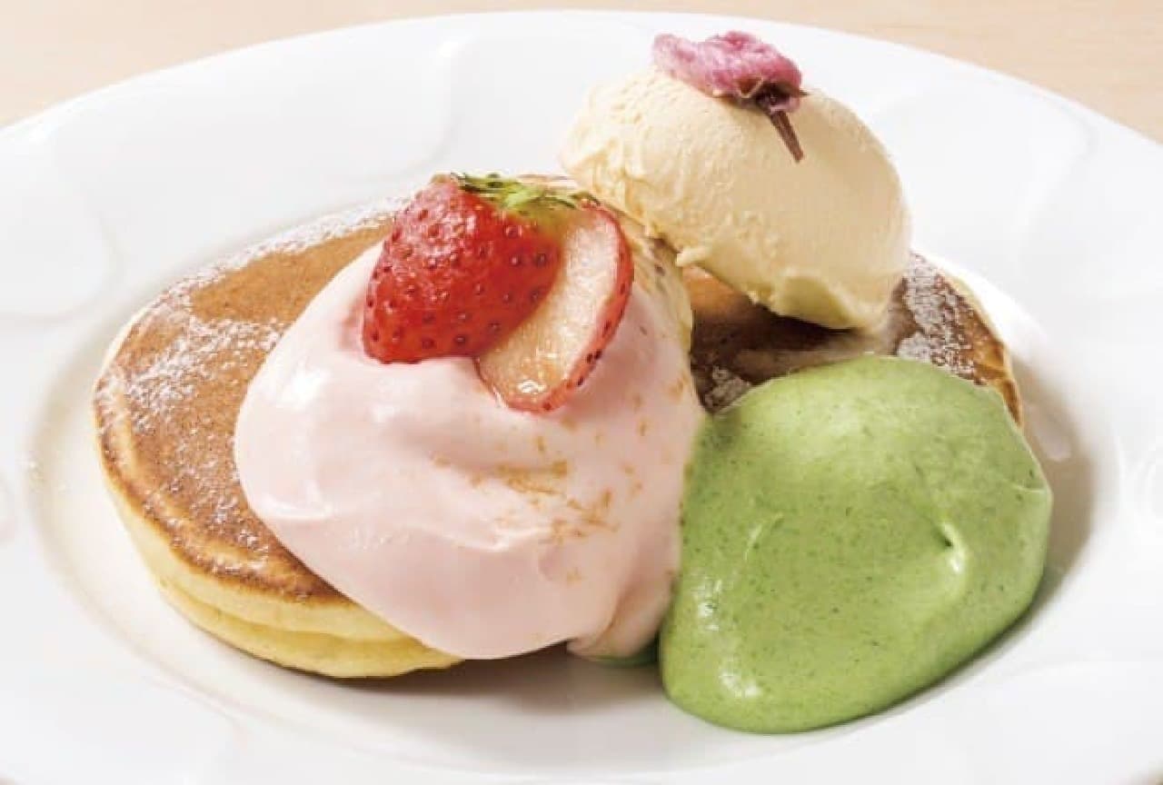 Spring limited, cherry pancakes