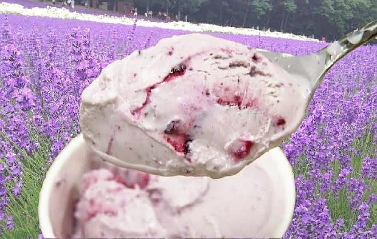 As if eating ice cream in a lavender field (image is an image)