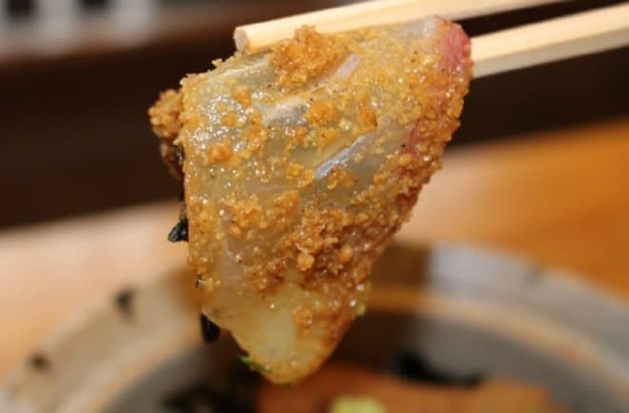 Tsurugata "sea bream chazuke" raw sea bream sashimi
