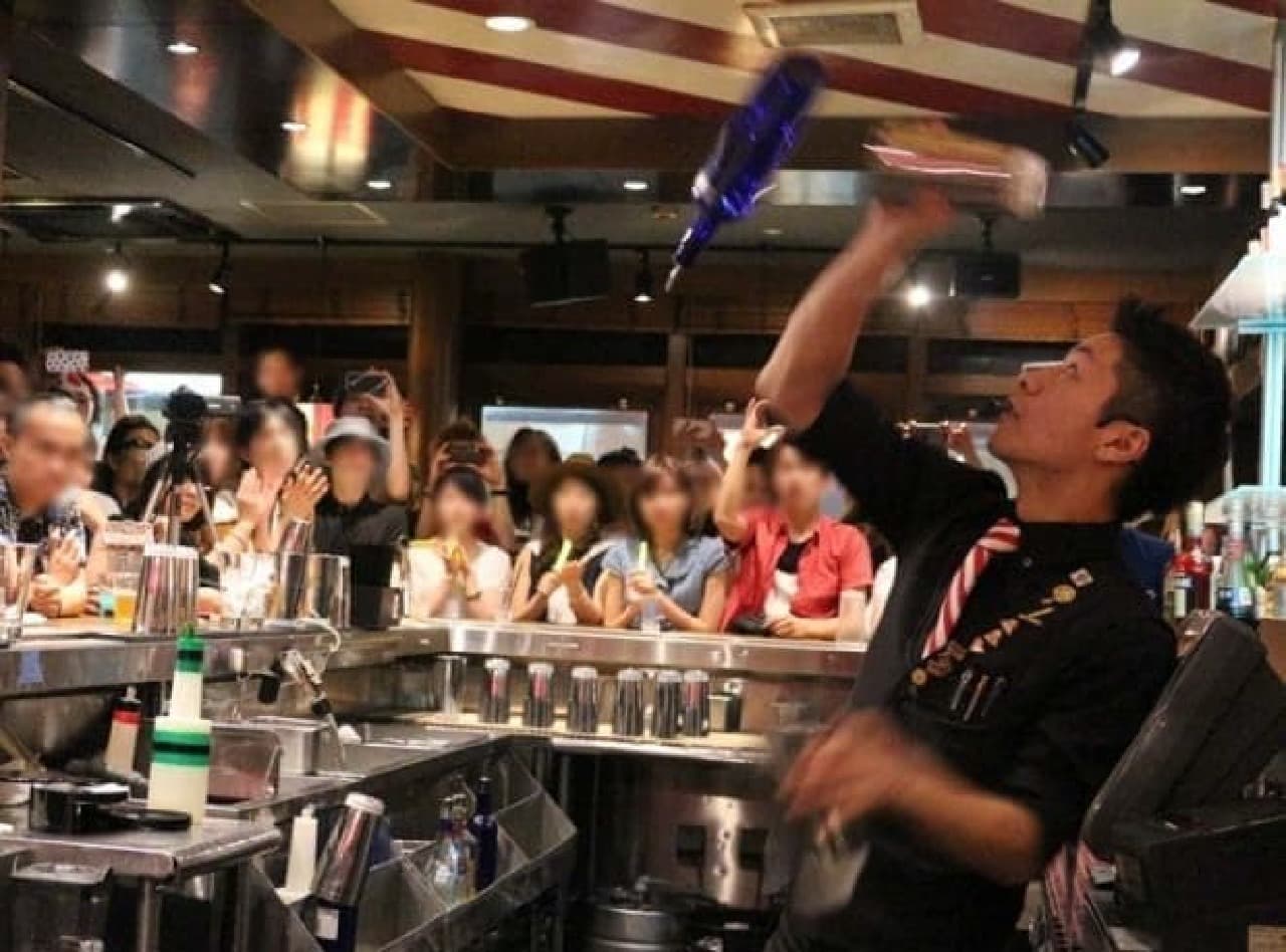 TGI Friday's specialty bartender performance