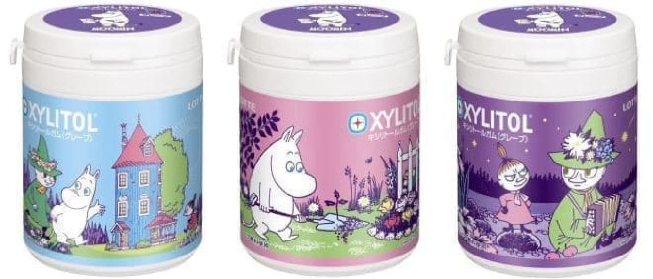 Lotte "Moomin xylitol gum [grape] design bottle"