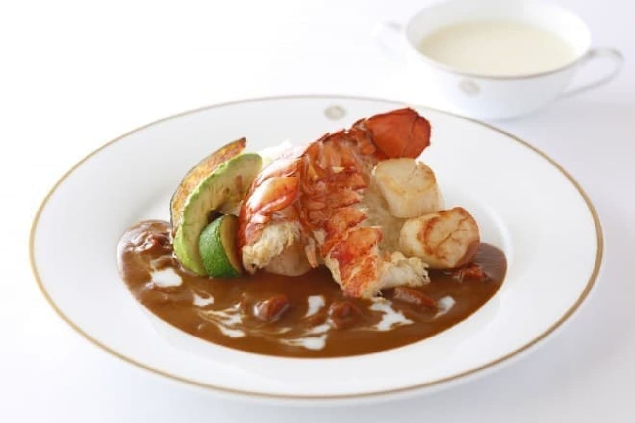 Shiseido Parlor "Poire of Omar shrimp and scallops Coconut curry rice [[ with soup ]]"