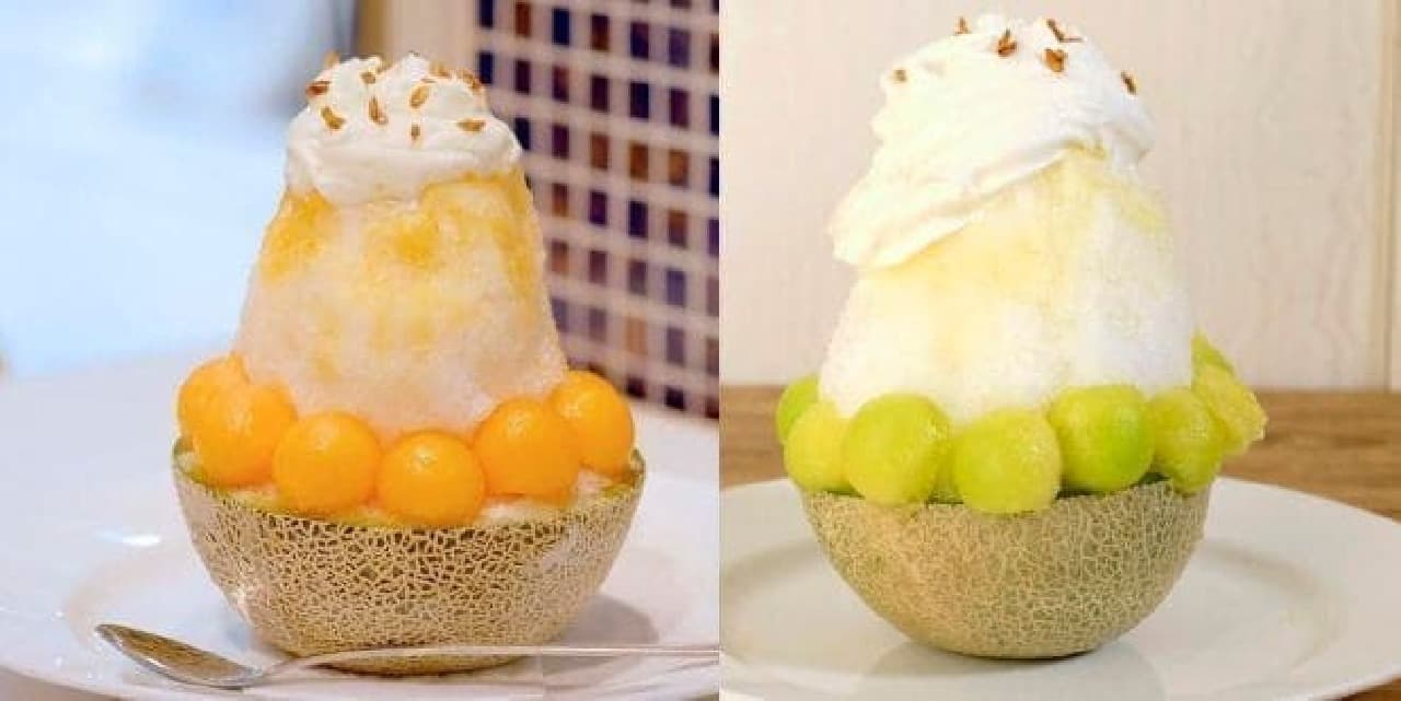 Brothers Cafe "Whole Melon Shaved Ice"