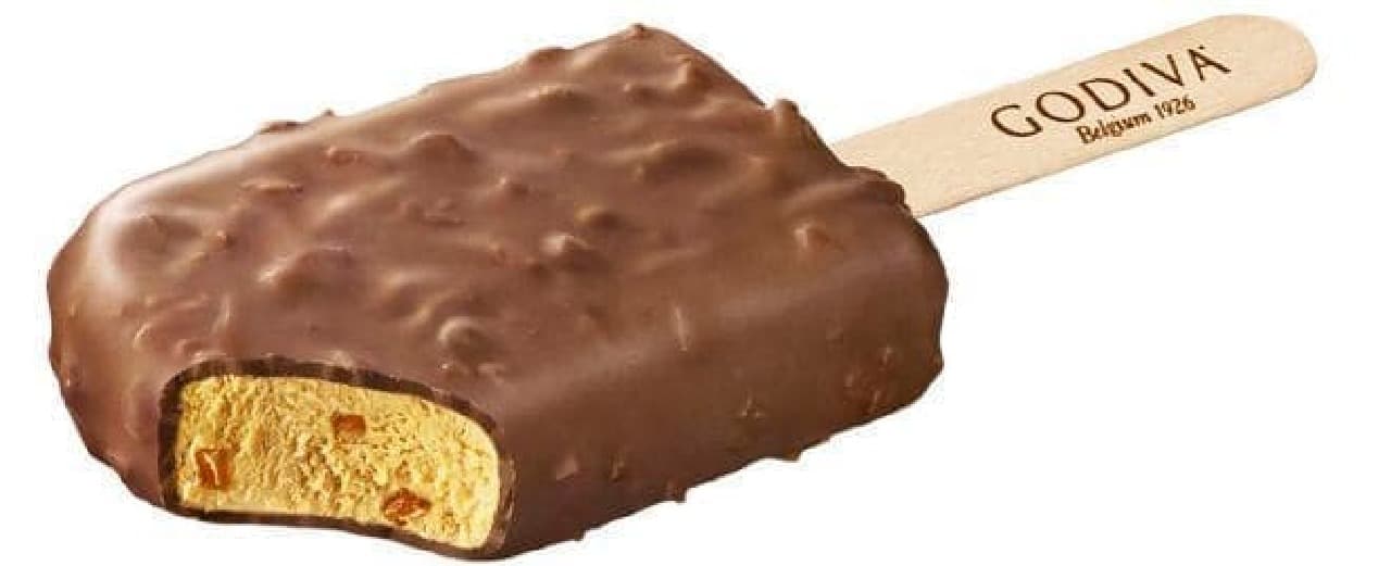 ゴディバ チョコレートアイスバー ミルクチョコレートキャラメルアップル