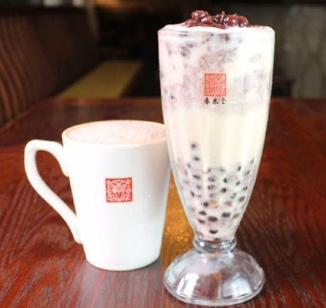 Chun Shui Tang "Tapioca Azuki Milk Tea" and "Tapioca Azuki Latte"