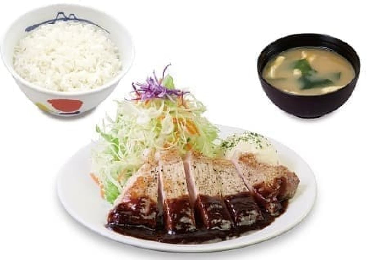Matsuya "Thick sliced pork tech set meal"