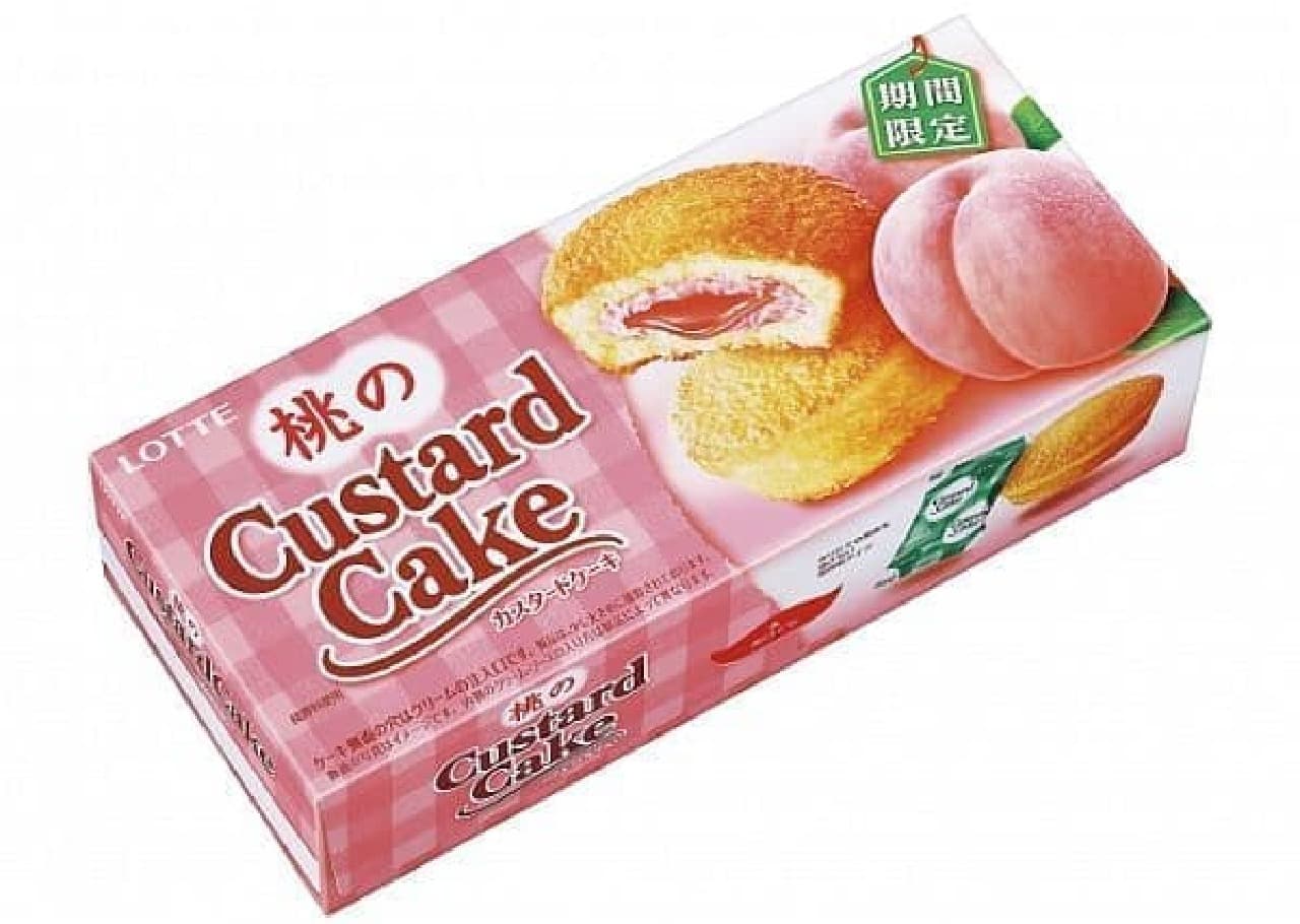 ロッテ「桃のカスタードケーキ」