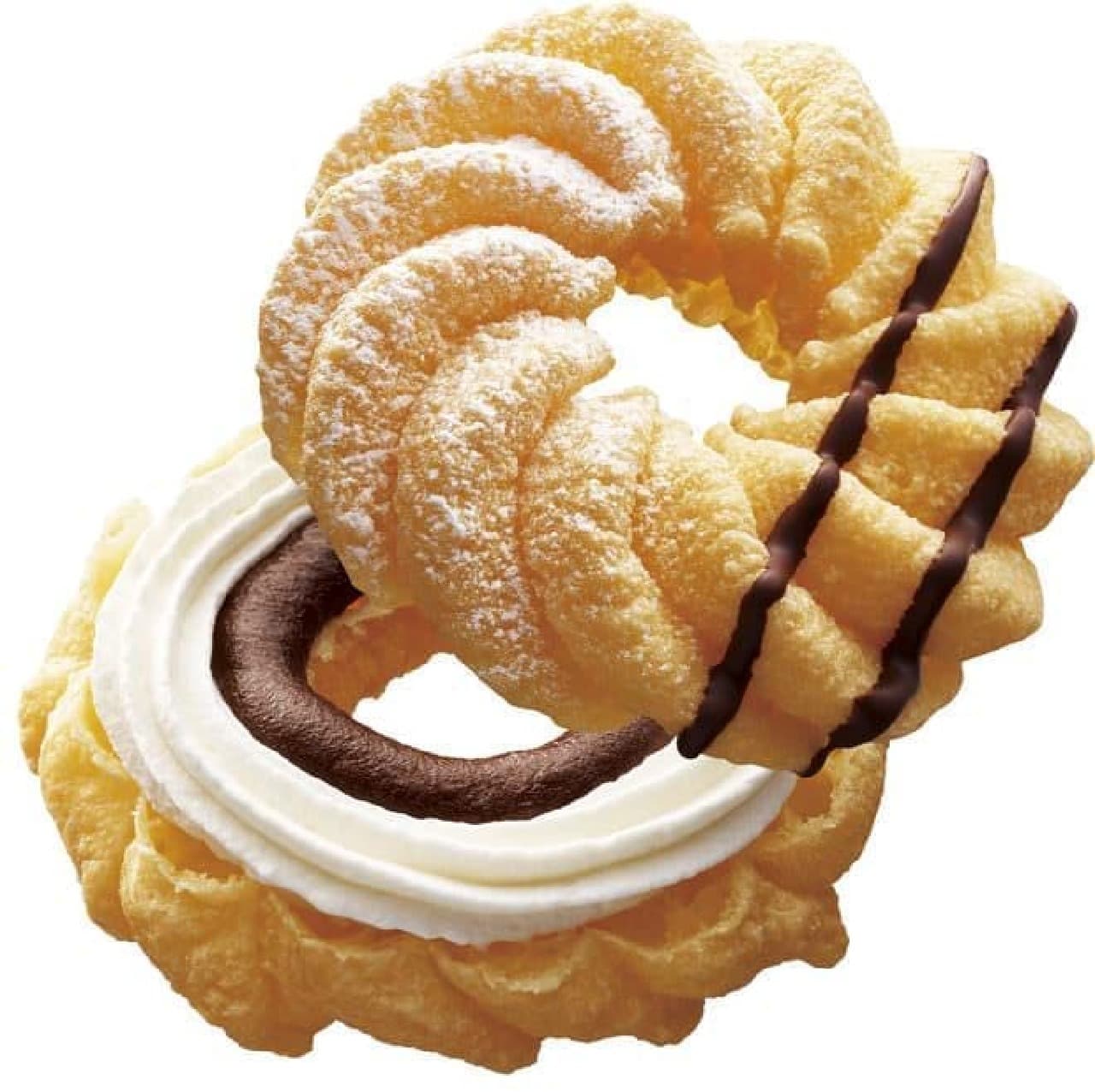 Angel French & Almond Chocolate Cream Mister Donut