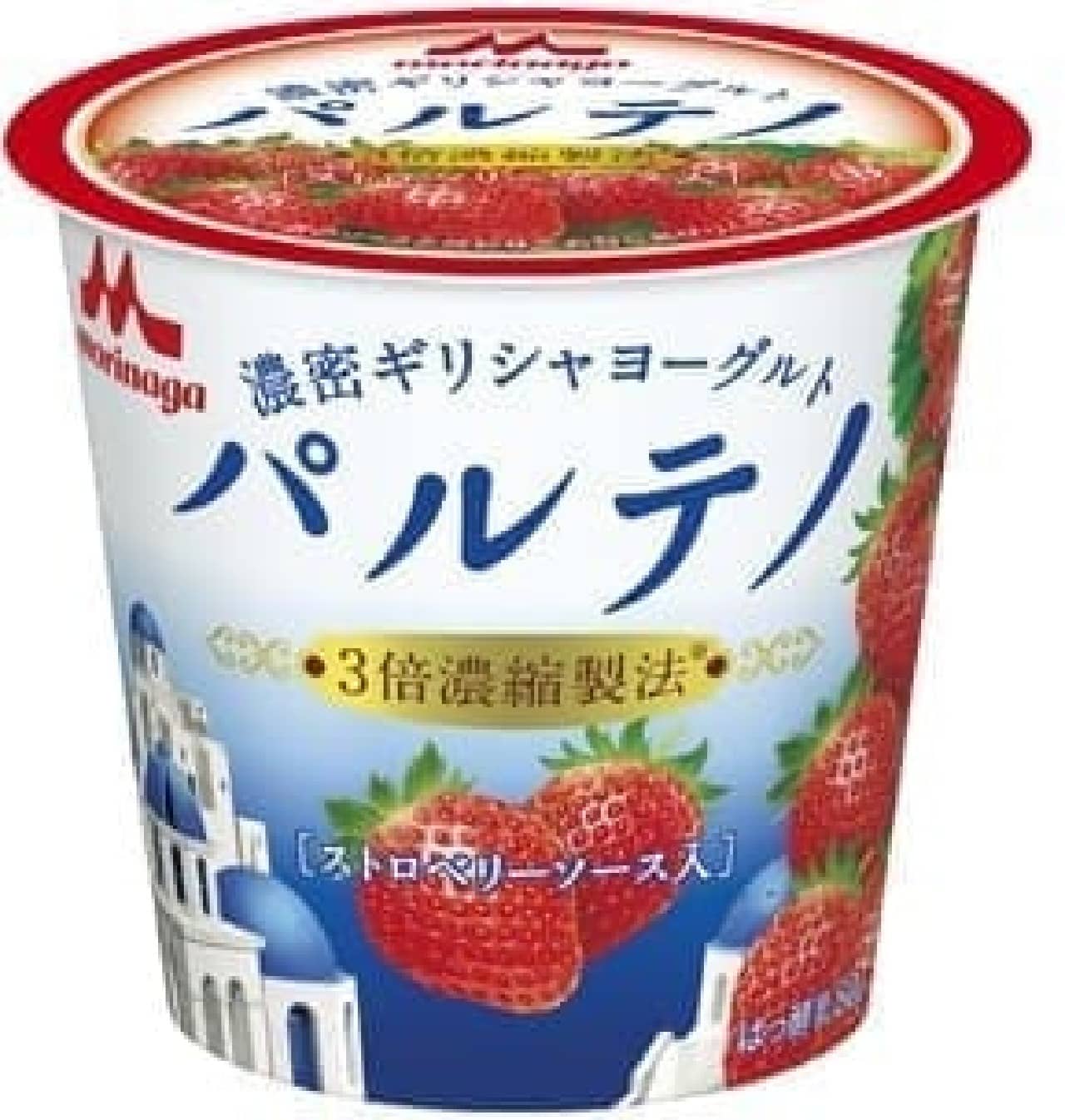 Morinaga Milk Industry "Dense Greek Yogurt Parteno with Strawberry Sauce"
