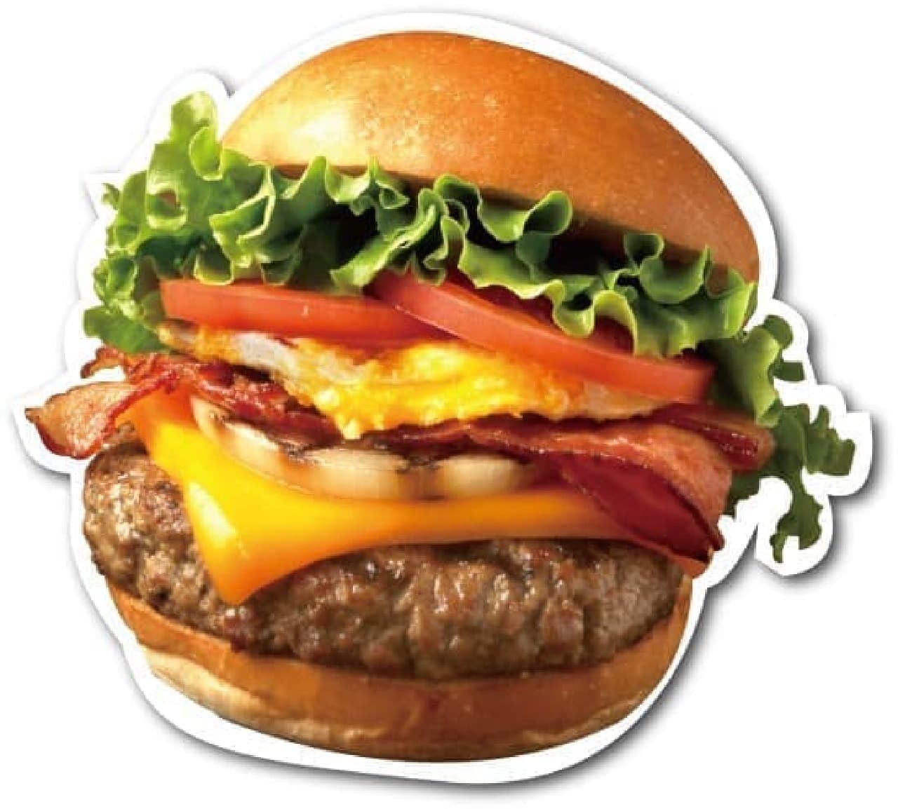 Kur Aina "Bacon and Egg Thick Sliced Cheddar Burger"