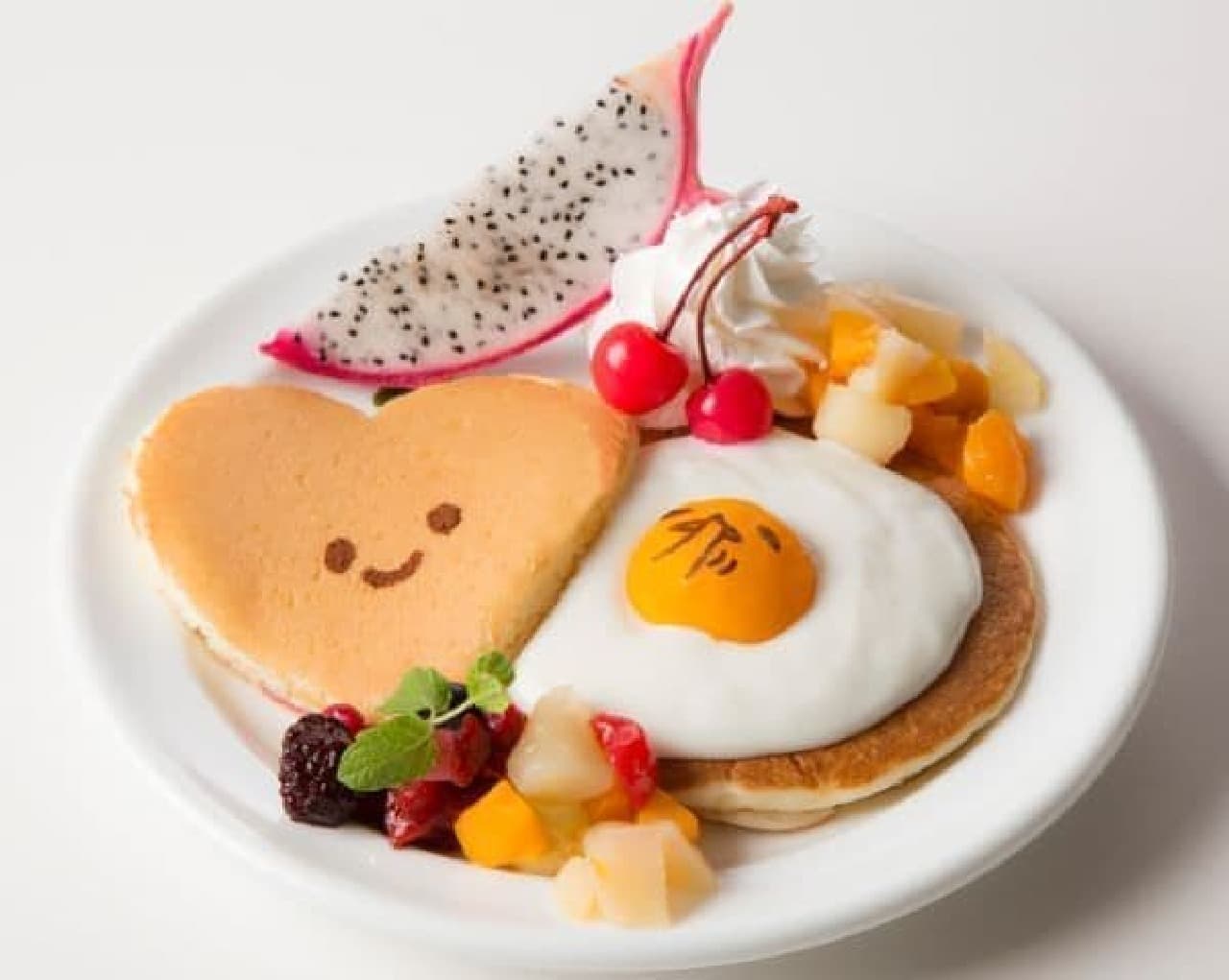 "Gudetama x CAFE Costa Mesa" is a collaboration between Gudetama and "CAFE Costa Mesa", a cafe with the image of the West Coast.