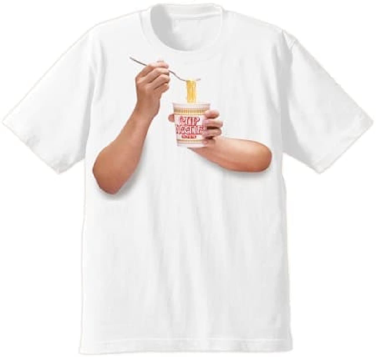 日清食品公式「カップヌードル食ってる風Tシャツ」