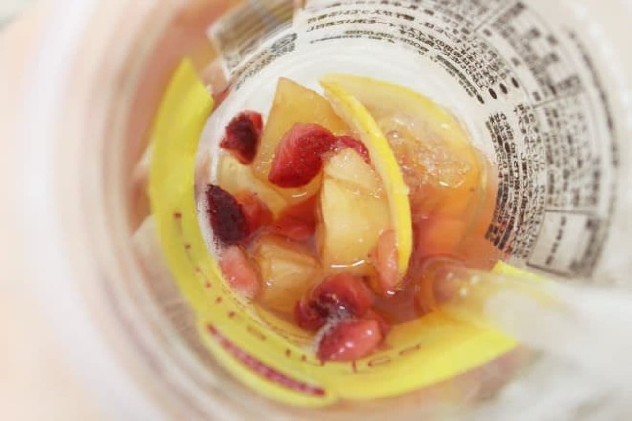 "Lipton Fruit In Tea" is a Lipton fruit in tea with lemon, strawberry and pineapple.
