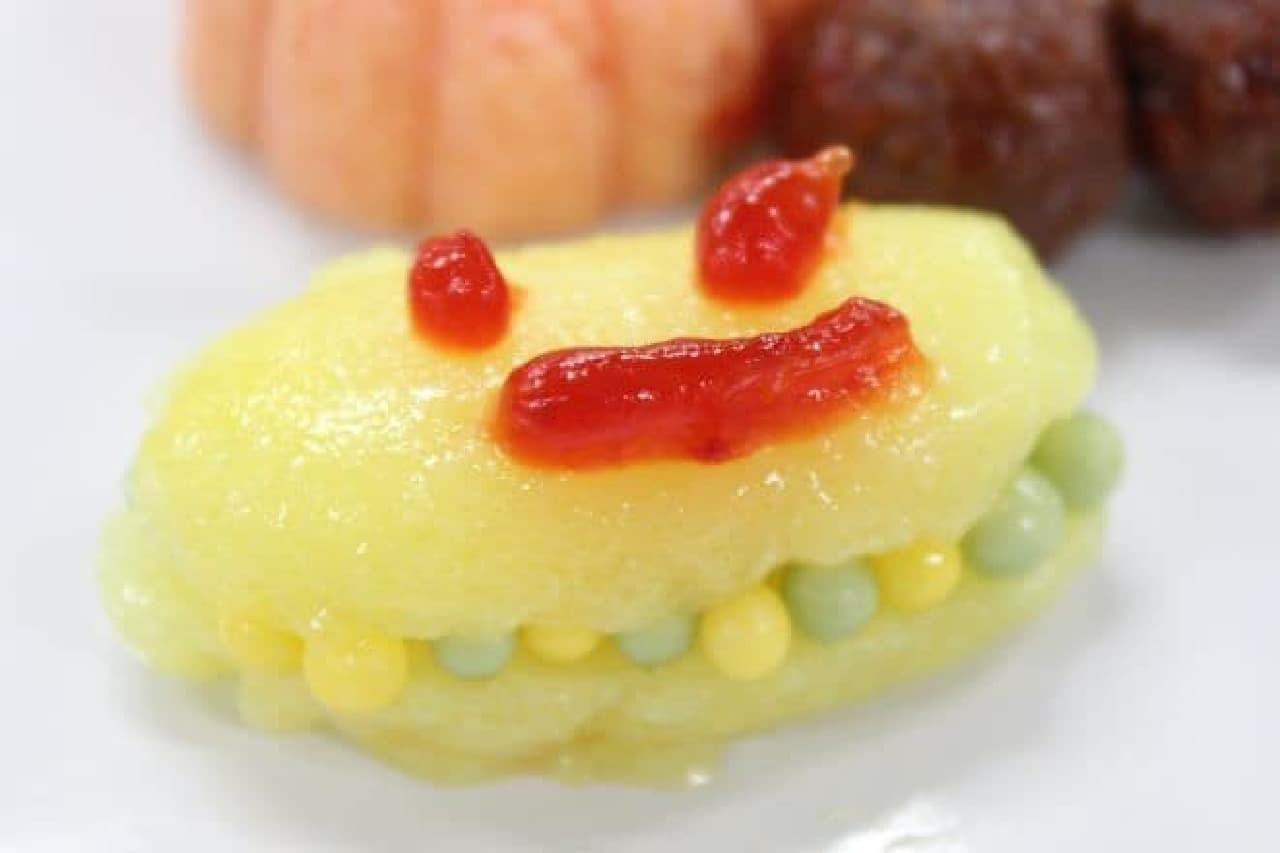 クラシエから販売されている知育菓子ポッピンクッキン・シリーズ「つくろう！おこさまランチ」のオムレツ作り