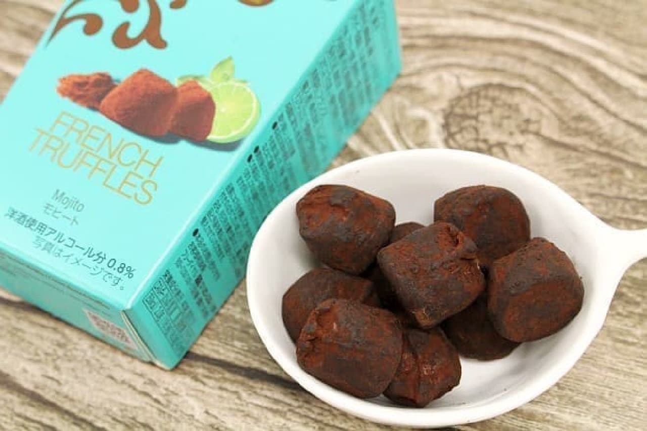 Mini Box Truffle Mojito is a mojito-flavored truffle chocolate imported from France.
