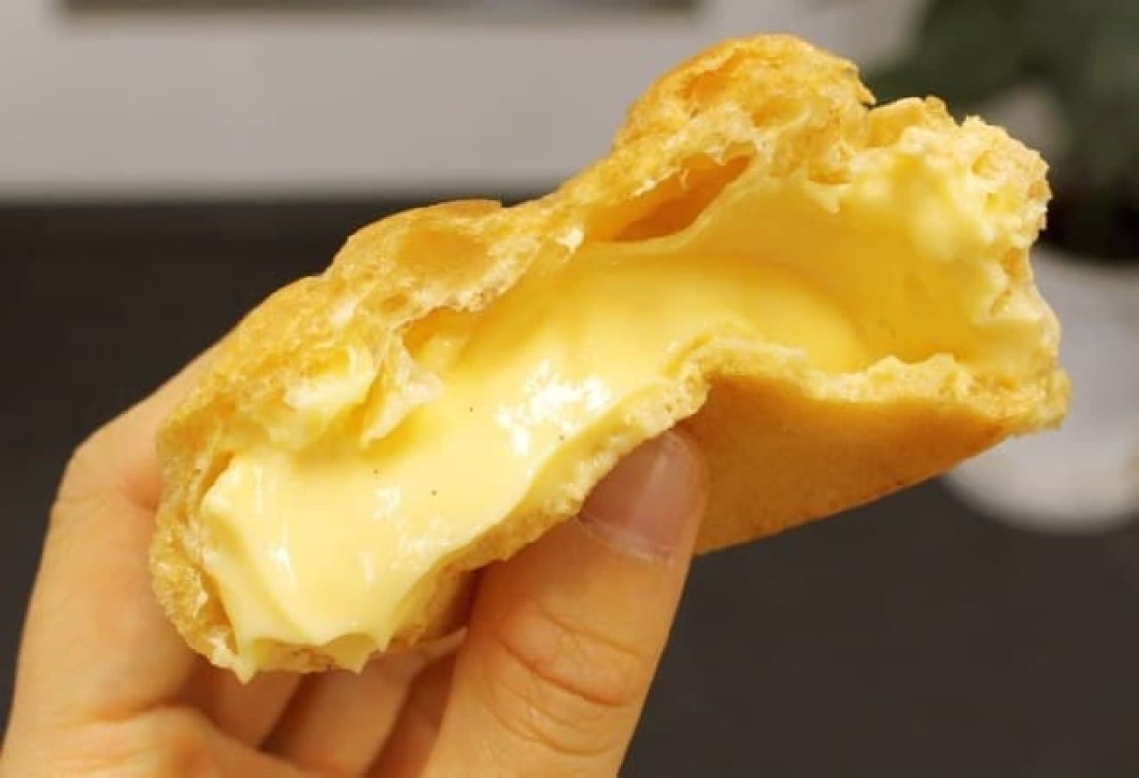 Cream puffs split in half