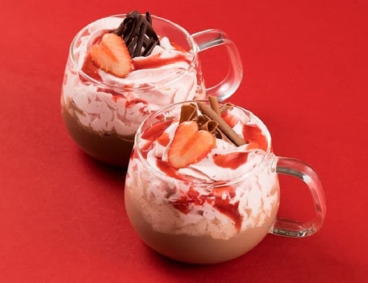 Linz Strawberry Hot Chocolate Drink