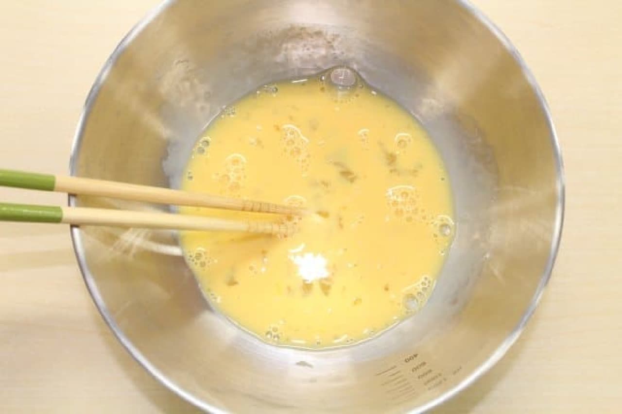 お餅のフレンチトースト風に使う卵液