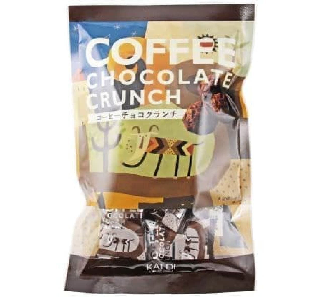 The original coffee chocolate crunch is a crunch chocolate mixed with "mild KALDI"
