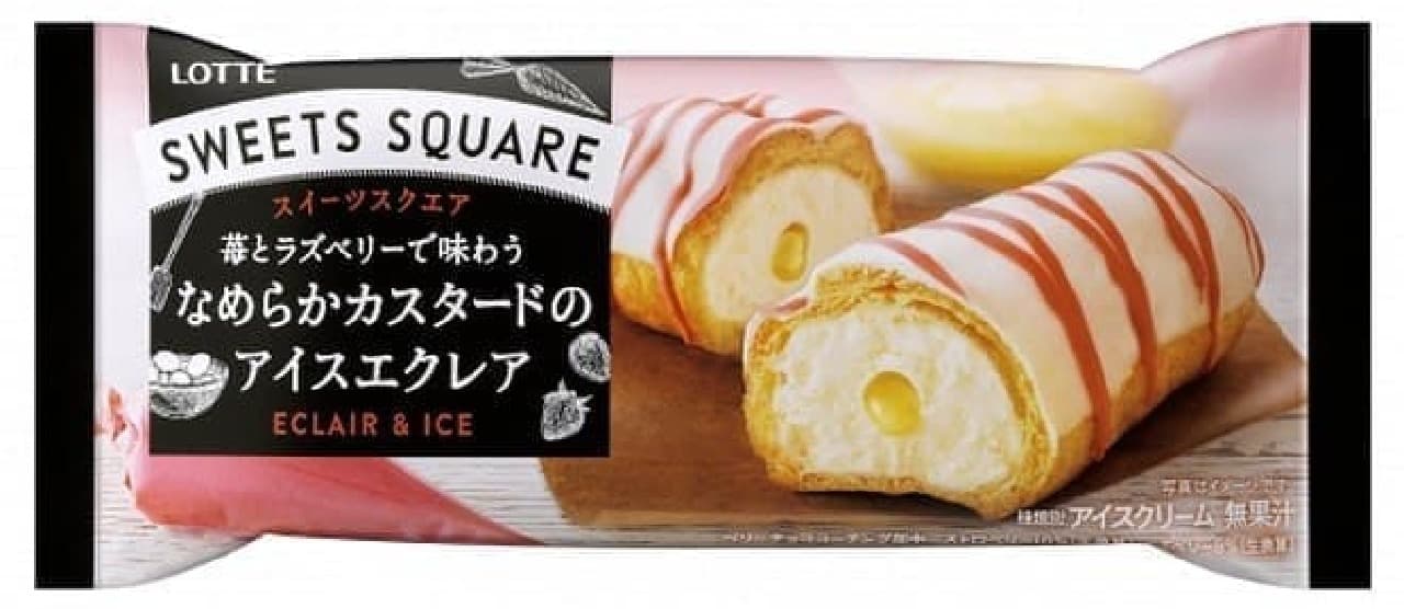 Lotte Ice "Sweets Square Smooth Custard Ice Eclair"