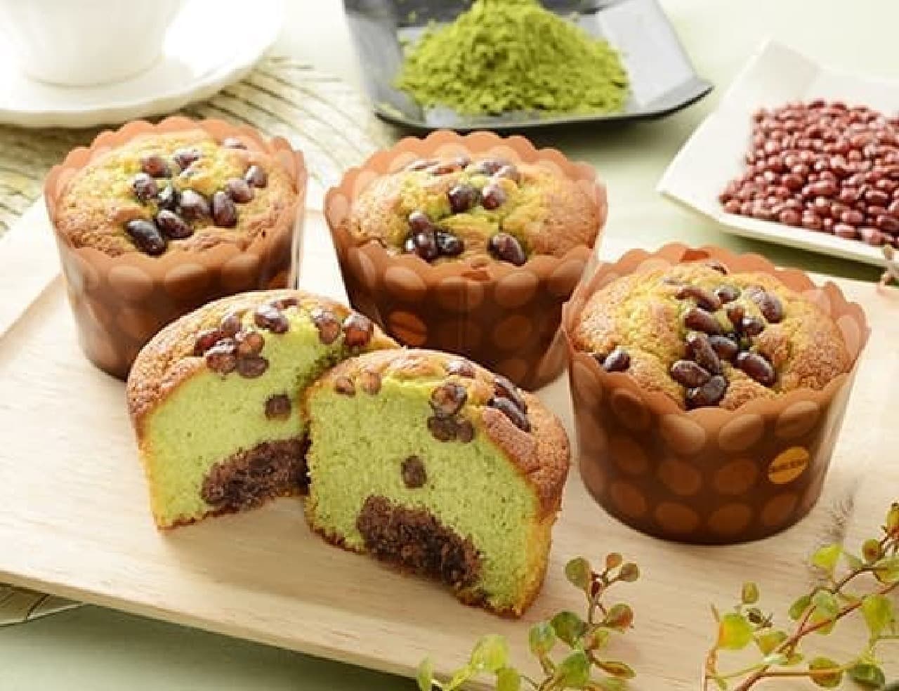 Lawson "Matcha and red bean muffins"