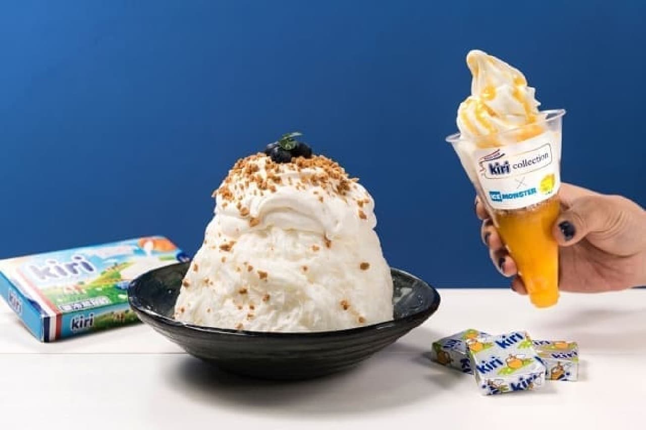 アイスモンスター表参道店「クリームチーズケーキかき氷」と「クリームチーズソフトパフェ」