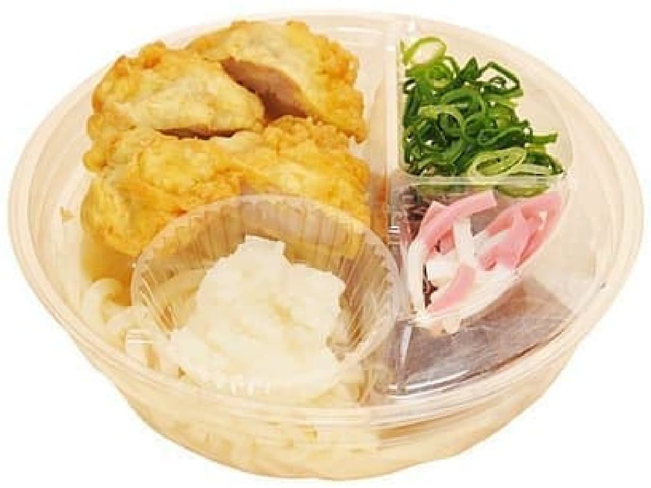 FamilyMart "Cold chicken tempura udon with grated radish