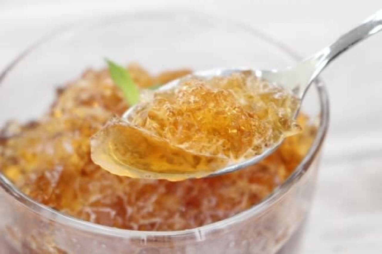 "Tea jelly" made from cook gelatin