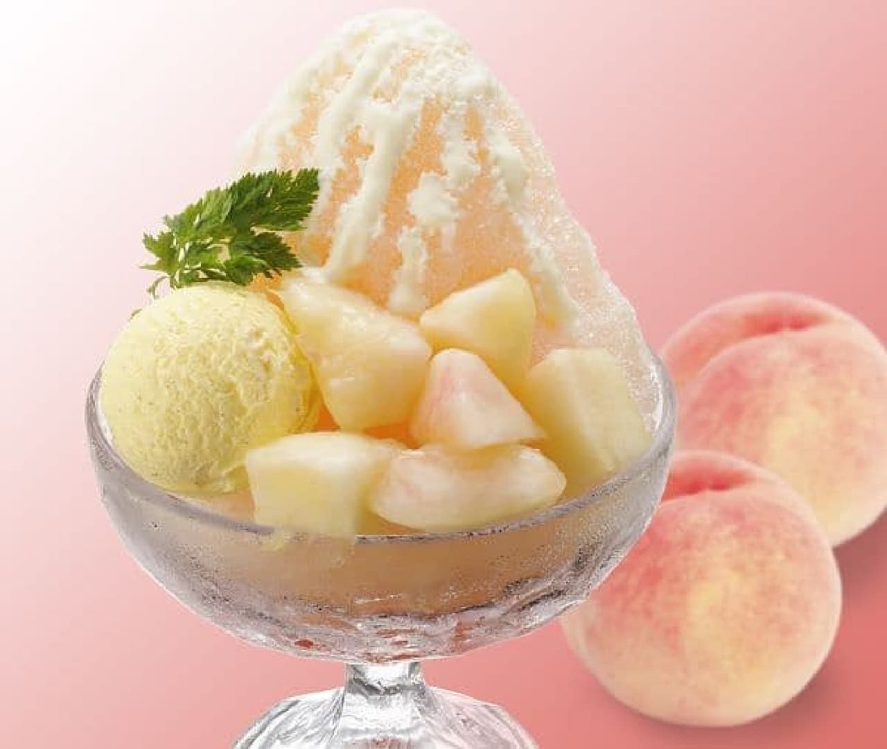 銀座コージーコーナー「桃のミルクフラッペ」