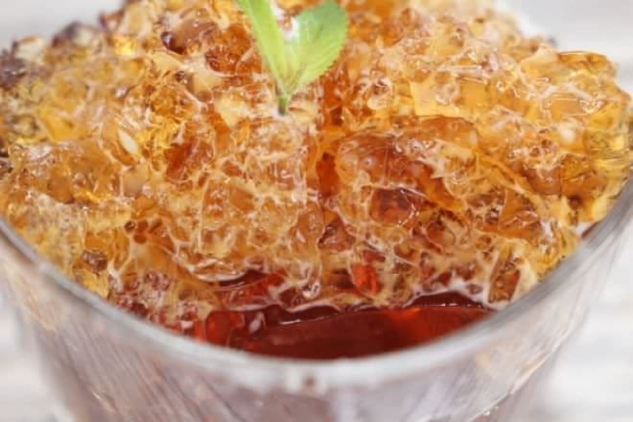 "Tea jelly" made from gelatin