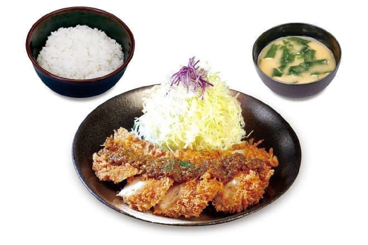 Matsunoya's "Spicy Curry Sauce Chicken fillet set meal"