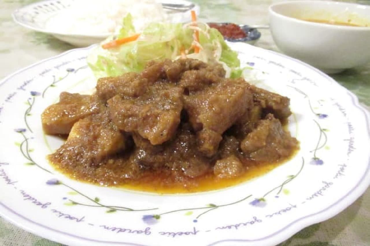 Spicy stewed pork with skin of Mingarab