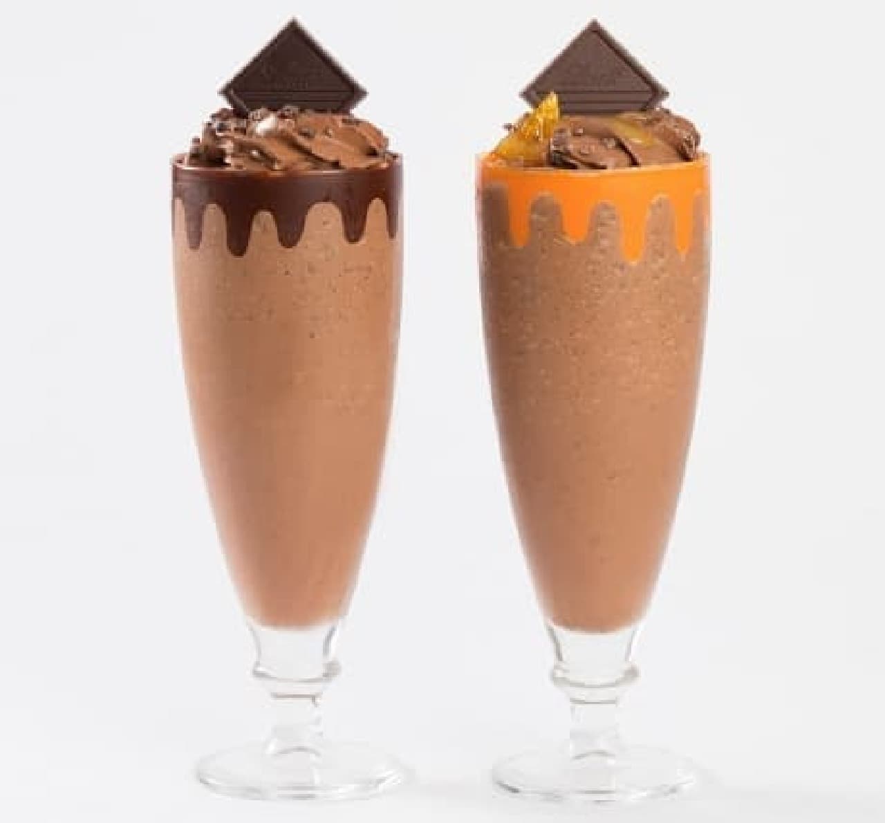 "Lindt Excellence 70% Dark Chocolate Drink" and "Lindt Excellence Orange Dark Chocolate Drink"