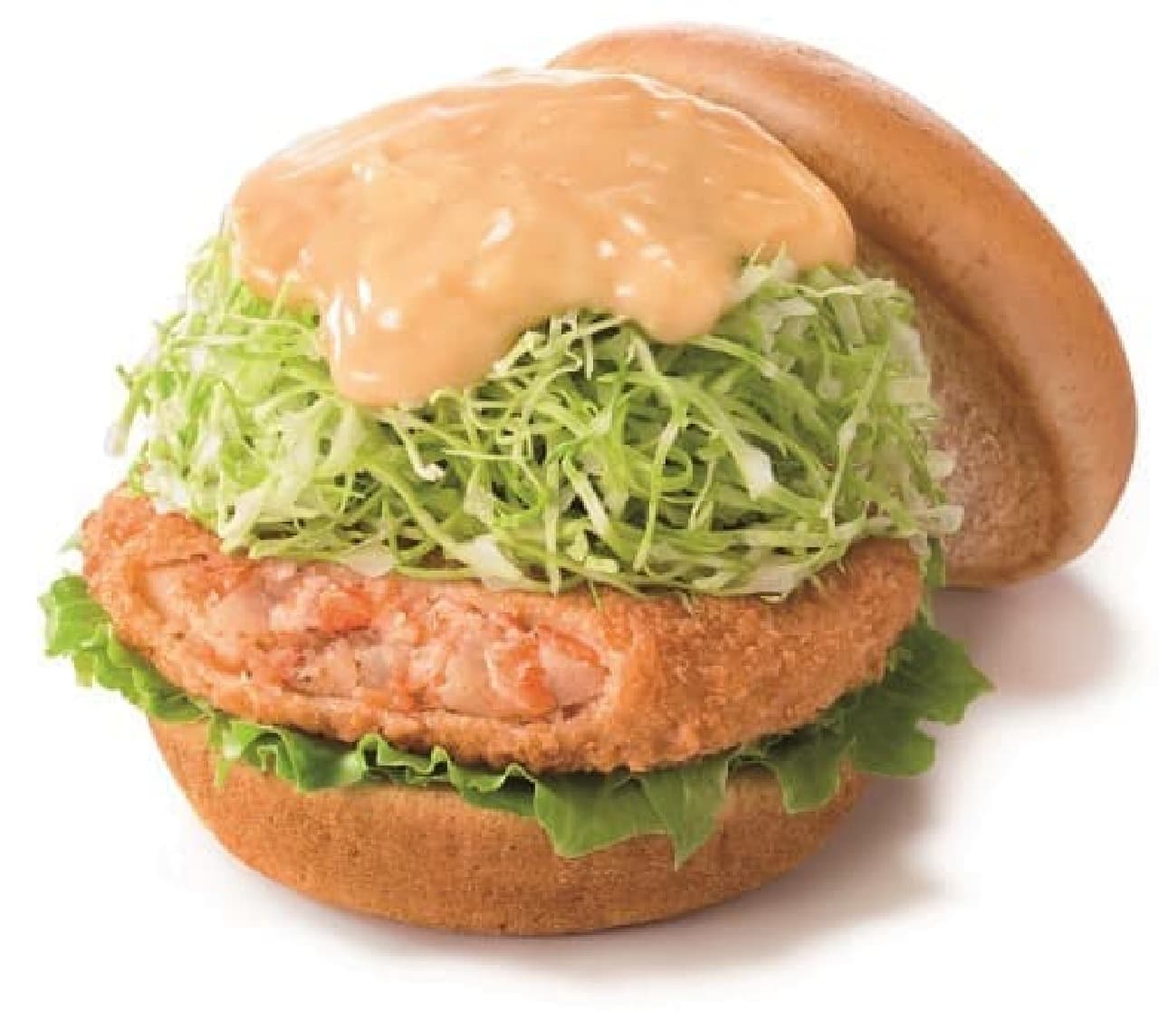Mos Burger "Shizuoka / Suruga Bay Landing Sakura Shrimp Croquette Burger"